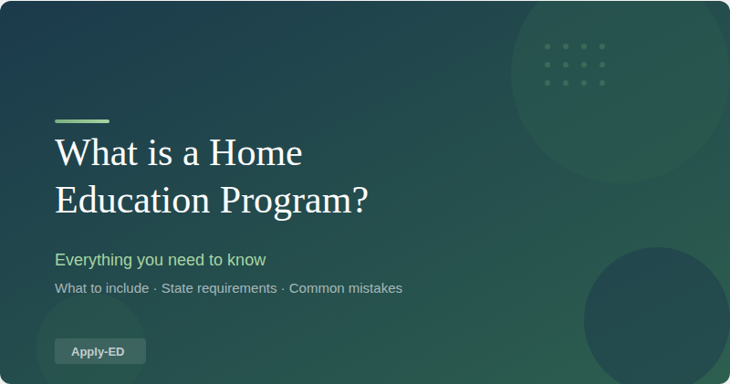What is a Home Education Program? A Friendly Guide for Australian Parents